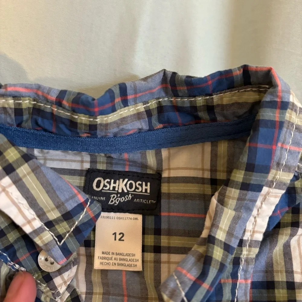 Boys OshKosh Plaid Button Down